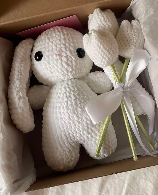 white tulip bunny box